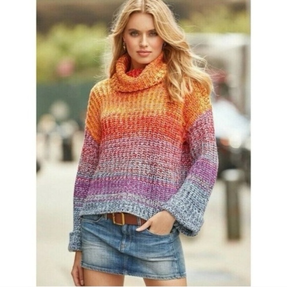 525 America Rainbow knit turtleneck, size xs - Picture 1 of 10